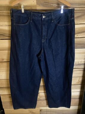 NWT J. Crew women’s barrel leg Dark Indigo Relaxed Jeans size 32 inseam 28”